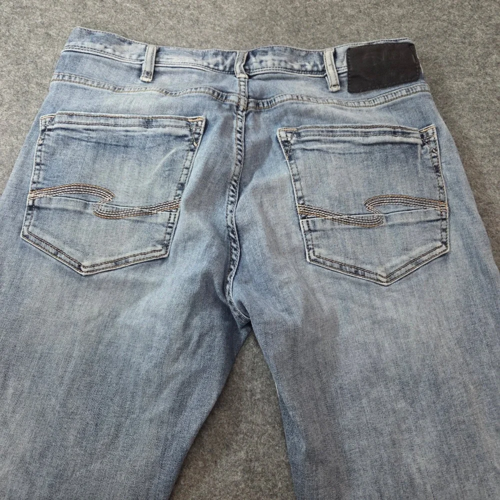 Silver Jeans Grayson Straight Leg Men's 32x30 Light Wash Stretch Denim Jeans